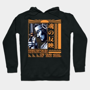 Warrior Reflection - Traditional Samurai Art Hoodie